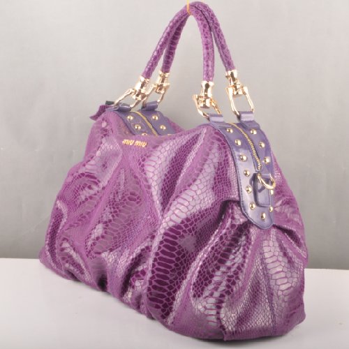 90299 Miu Miu Serpente Vene Tote Bags 90299 viola